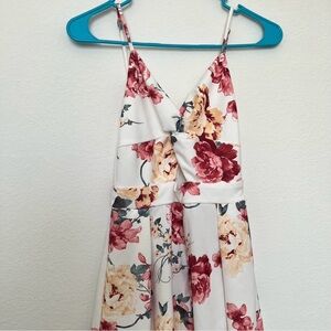 Like New White Floral Romper from Fashion Nova